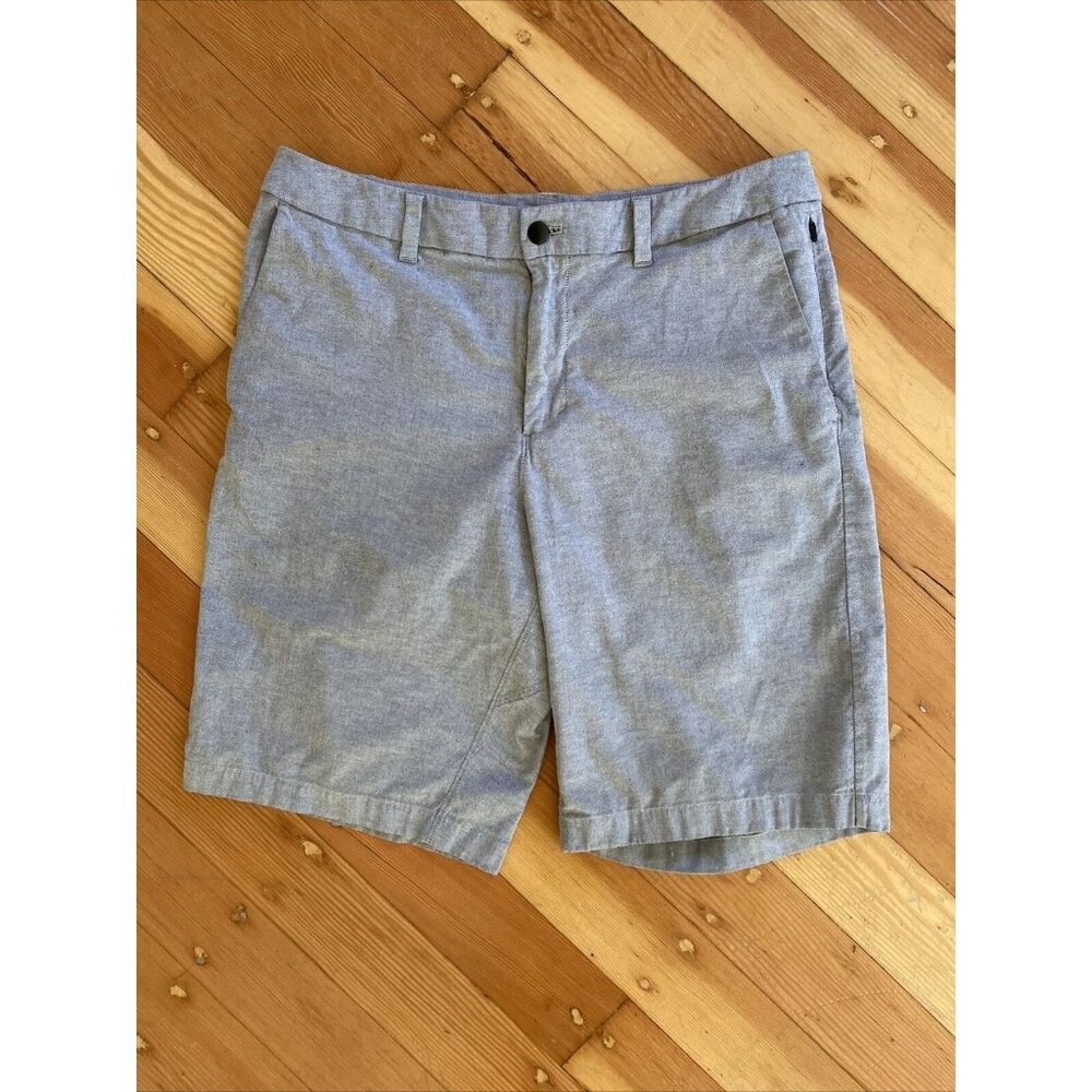 Lululemon Mens Grey Flat‎ Front Chino Shorts 34